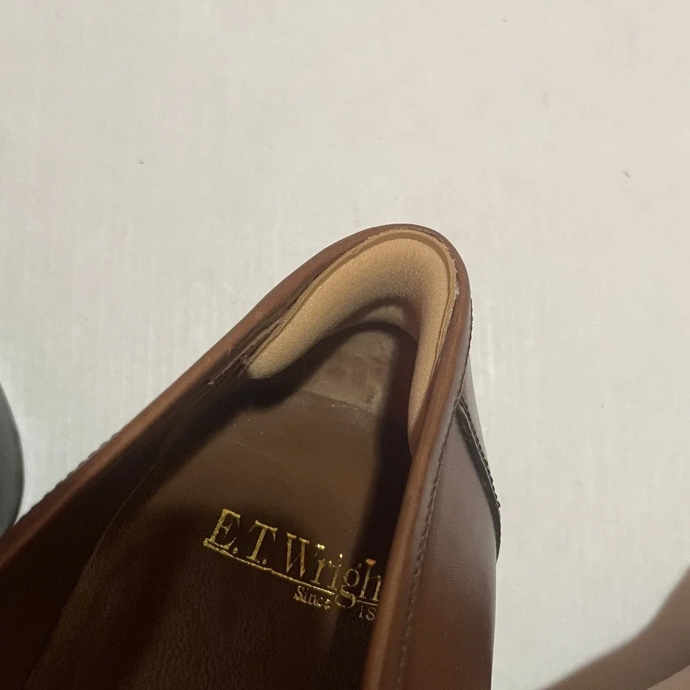 E.T. Wright Men's Brown Leather Kiltie Tassel Loafers Made In Italy Size 11 XW